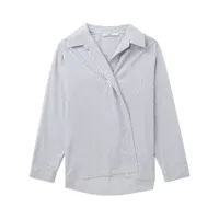b+ab chemise en coton à design asymétrique - gris