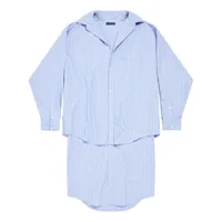 balenciaga robe-chemise superposée - bleu