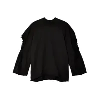 melitta baumeister chemise en coton à effet usé - noir