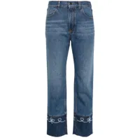 chloé masaya mid-rise cropped jeans - bleu