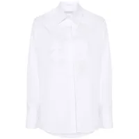 viktor & rolf chemise en coton à patch brodé - blanc