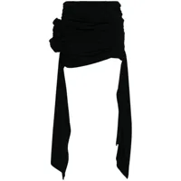 magda butrym minijupe drapée à design asymétrique - noir