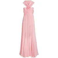 giambattista valli robe longue à appliqué floral - rose
