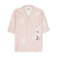 officine generale chemise à fleurs et manches courtes - rose
