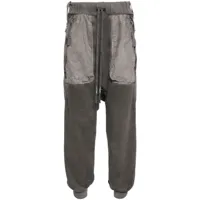 boris bidjan saberi pantalon de jogging à design structuré - gris