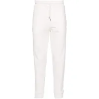 c.p. company pantalon de jogging en coton à logo brodé - blanc
