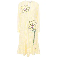 mira mikati robe en coton à fleurs - jaune