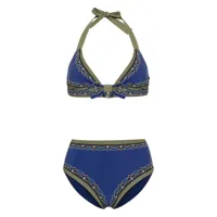 etro bikini à imprimé géométrique - bleu