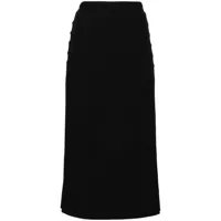 michael kors collection robe mi-longue à détail de chaîne - noir