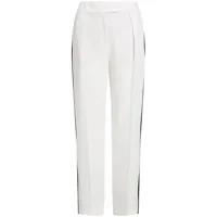 karl lagerfeld pantalon de tailleur à empiècements - blanc
