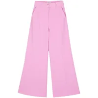 blugirl pantalon palazzo à plis marqués - rose