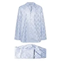 zimmerli pyjama luxury en jacquard - bleu