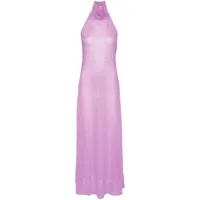 oséree robe longue à effet métallisé - violet