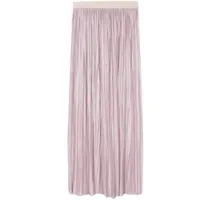 roberto collina jupe mi-longue à design plissé - violet
