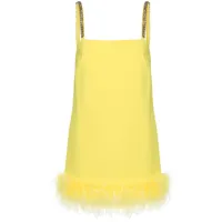 pinko robe à ornements en cristal - jaune