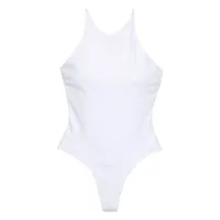 mugler maillot de bain corseted - blanc