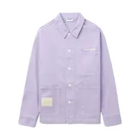 chocoolate veste en jean à logo imprimé - violet