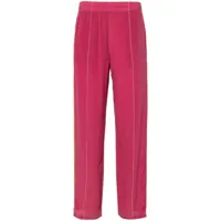 gucci pre-owned pantalon droit à rayures latérales (années 2000) - rose