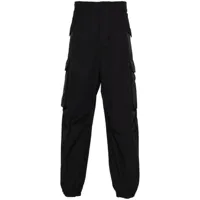 laneus pantalon en coton à poches cargo - noir