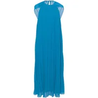 semicouture robe-sweat à détail drapé - bleu