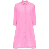 peserico robe-chemise en popeline - rose