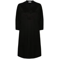 peserico robe-chemise en popeline - noir