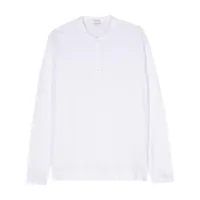 massimo alba t-shirt en coton à manches longues - blanc