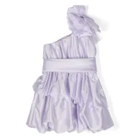 miss grant kids robe à fleurs appliquées - violet