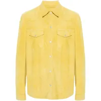 salvatore santoro chemise en daim d'inspiration western - jaune