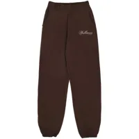 sporty & rich pantalon de jogging carlyle en coton - marron