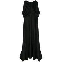 rabanne robe longue à design drapé - noir