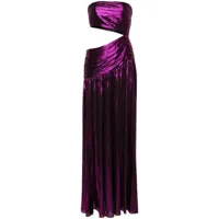 retrofete robe longue kenna à découpes - violet