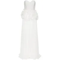 ana radu robe de mariée à appliqué floral - blanc