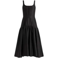 alice + olivia robe mi-longue diana à design sans manches - noir