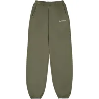 sporty & rich pantalon de jogging en coton à logo brodé - vert