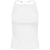 dion lee panelled cotton tank top - blanc
