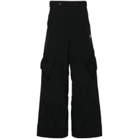 marcelo burlon county of milan pantalon ample cross à poches cargo - noir