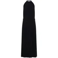 dion lee robe longue plissée à dos ouvert - noir