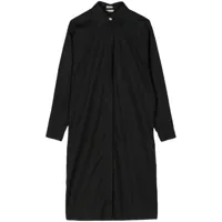 hermès pre-owned robe-chemise longue en coton (années 1990-2000) - noir