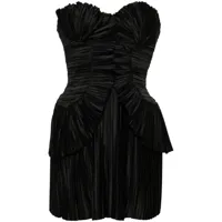 cult gaia robe courte charlique à design plissé - noir