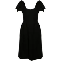 chloé robe mi-longue à nœud - noir