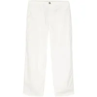 sofie d'hoore pantalon en coton à taille élastiquée - blanc