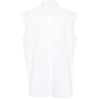 helmut lang chemise en popeline à logo brodé - blanc