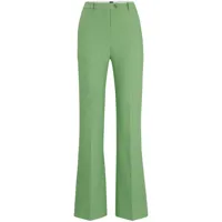 boss pantalon de costume à coupe évasée - vert