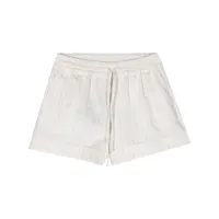 twinset shorts rayé à lien de resserrage - blanc