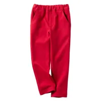 familiar pantalon à broderies - rouge