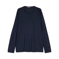 corneliani round-neck silk t-shirt - bleu