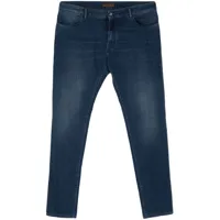 corneliani mid-rise slim-fit jeans - bleu