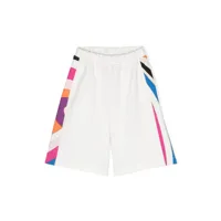 pucci junior contrast-panel shorts - blanc
