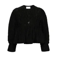 noir kei ninomiya veste matelassée à design péplum